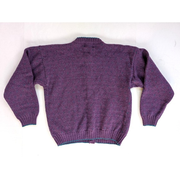 Vintage Woolrich Cardigan Womens Small Button Up Purple Wool - Picture 9 of 10